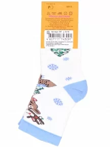 Детские махровые носки LORENZline, Л47, БЕЛО-ГОЛУБЫЕ