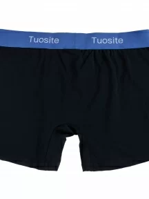 Мужские удлиненные трусы-боксеры Tuosite, TS7820-1, ЧЕРНЫЕ С СИНИМ