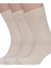 Комплект из 3 пар мужских носков DiWaRi, 3-5С-08СП, рис. 000, БЕЖЕВЫЕ