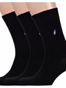 Комплект из 3 пар мужских носков Брестские (БЧК), 3-14с2122, рис. 464, ЧЕРНЫЕ