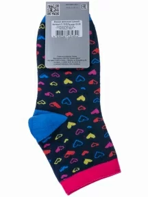 Женские носки "Красная ветка", С-1235, ТЕМНО-СИНИЕ с малиновой  резинкой