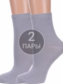Комплект из 2 пар женских носков Брестские (БЧК) рис. 000, СВЕТЛО-СЕРЫЕ (2-19С1232)