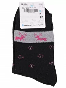 Женские махровые носки Hobby Line, Нжм8833-2, ЧЕРНЫЕ