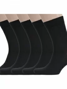 Комплект из 5 пар мужских носков RuSocks (Орудьевский трикотаж), 5-М-1134, ЧЕРНЫЕ