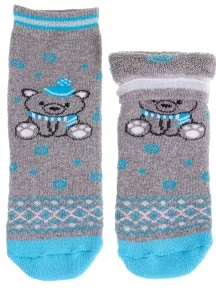 Детские махровые носки "Красная ветка", С-625Д, СЕРЫЕ