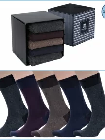 Набор из 5 пар мужских хлопковых носков (ТМ Sergio di Calze), PG-15SC3-5, микс