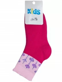 Детские махровые носки "Гамма", С663, ТЕМНО-РОЗОВЫЕ