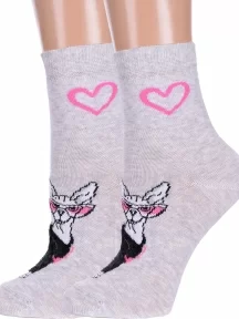 Комплект из 2 пар женских носков Брестские (БЧК), 2-20С1133, рис. 586, СВЕТЛО-СЕРЫЕ МЕЛАНЖ