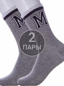 Комплект из 2 пар детских спортивных носков Conte kids рис. 925, СЕРЫЕ (2-20С-167СП)