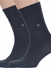 Комплект из 2 пар мужских носков RuSocks (Орудьевский трикотаж), 2-М-197, ТЕМНО-СЕРЫЕ