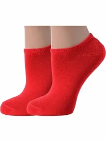 Комплект из 2 пар женских носков ХОХ КРАСНЫЕ (2-G-3R7)