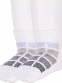 Комплект из 2 пар детских носков Conte kids, 2-5С-11СП, рис. 217, БЕЛО-СЕРЫЕ