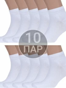 Комплект из 10 пар мужских носков Альтаир БЕЛЫЕ (10-А202)