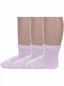 Комплект из 3 пар детских носков Альтаир, 3-М20, СВЕТЛО-РОЗОВЫЕ