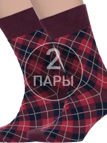 Комплект из 2 пар мужских носков MSCLUB №М33 БОРДОВЫЕ (2-nm-357)