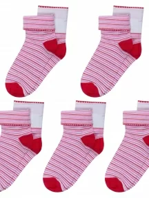 Комплект из 5 пар детских носков LORENZLine КРАСНЫЕ (5-Л4)