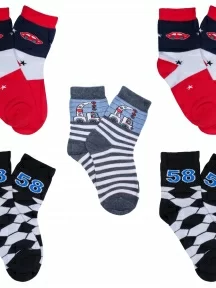 Комплект из 5 пар детских носков RuSocks (Орудьевский трикотаж), 5-Д-86, микс 6