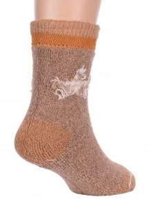 Детские теплые махровые носки Hobby Line, Ндад7616, КОРИЧНЕВЫЕ