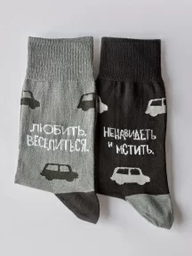 Носки unisex St. Friday Socks, 731-19, "Любить, веселиться, ненавидеть и мстить"