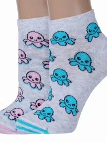 Женские ультракороткие носки Conte, 19С-114СП, рис. 352, СВЕТЛО-СЕРЫЕ