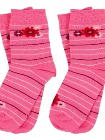 Комплект из 2 пар детских носков Брестские (БЧК), 2-14С3081, рис. 036, ТЕМНО-РОЗОВЫЕ