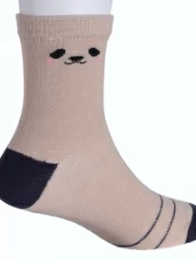 Детские носки LORENZline, Л102, БЕЖЕВЫЕ с мордочкой