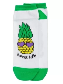 Женские короткие носки ХОХ, G-3R27, БЕЛЫЕ