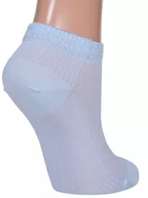 Женские короткие носки из микромодала Grinston socks (PINGONS), 17D3, ГОЛУБЫЕ