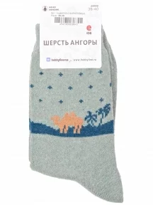 Женские теплые носки Hobby Line, Нжа6536-6, БИРЮЗОВЫЕ