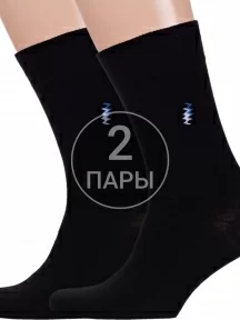 Комплект из 2 пар мужских носков Брестские (БЧК) рис. 464, ЧЕРНЫЕ (2-14с2122)