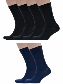 Набор мужских носков из 100% хлопка, 6 пар (ТМ Grinston socks), PG-15D2-6, микс 1