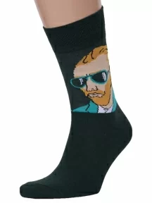 Мужские носки MSCLUB №М35, nm-388, ТЕМНО-ЗЕЛЕНЫЕ