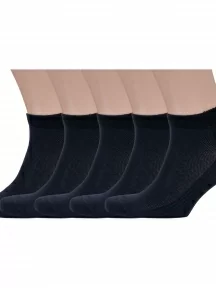 Комплект из 5 пар мужских носков Grinston socks (PINGONS) из микромодала, 5-15D10, ЧЕРНЫЕ
