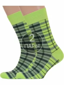 Комплект из 2 пар мужских носков MSCLUB №М43, 2-nm-469, САЛАТОВЫЕ