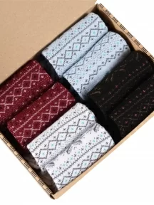 Набор из 8 пар женских полушерстяных носков (ТМ Grinston socks), PG-17D4-8, микс