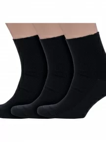 Комплект из 3 пар мужских медицинских носков Dr. Feet (PINGONS), 3-16DF1, ЧЕРНЫЕ