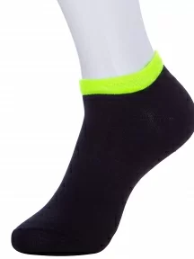 Детские носки LORENZline, П21, ЧЕРНЫЕ с салатовым (м)