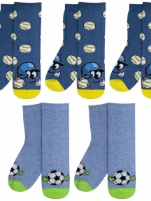 Комплект из 5 пар детских носков RuSocks (Орудьевский трикотаж), 5-Д3-13500, микс 8