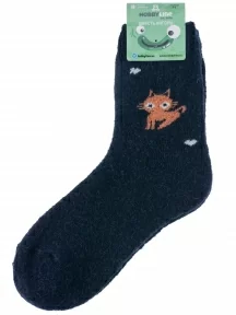 Детские махровые носки Hobby Line, 7617-6, ТЕМНО-СИНИЕ