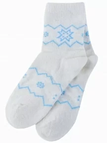 Детские теплые носки "НАШЕ" Смоленской чулочной фабрики, 236С1, рис. 1, БЕЛЫЕ №60-1