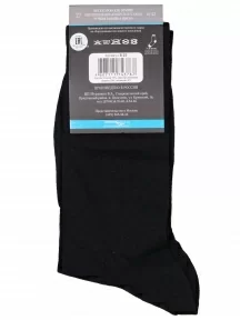 Мужские носки из мерсеризованной шерсти и хлопка LORENZline, В25, ЧЕРНЫЕ