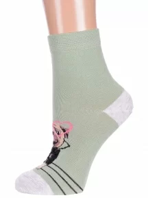 Женские носки Брестские (БЧК), 20С1133, рис. 587, СЕРО-ЗЕЛЕНЫЕ