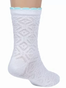 Детские носки Брестские (БЧК), 15С3082, рис. 089, БЕЛО-ЛАЗУРНЫЕ