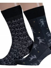 Комплект из 2 пар мужских носков DiWaRi, 2-20С-202СП, микс 3
