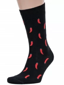 Комплект из 2 пар мужских носков DiWaRi, 2-17С-151СП, рис. 061, ЧЕРНЫЕ