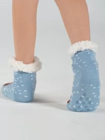 Детские антискользящие махровые носки Oemen, PK548, ГОЛУБЫЕ