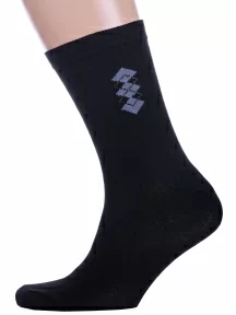 Мужские носки Альтаир, С45, ЧЕРНЫЕ с серым