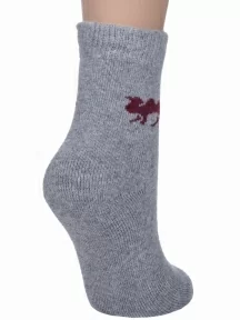 Детские махровые носки Hobby Line, 7838, СВЕТЛО-СЕРЫЕ "Верблюд"