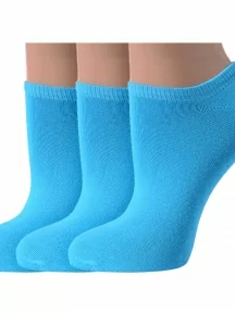 Комплект из 3 пар женских носков ХОХ, 3-G-3R7, БИРЮЗОВЫЕ