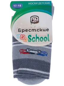 Детские махровые носки Брестские (БЧК) рис. 466, СВЕТЛО-СЕРЫЕ (14С3060)